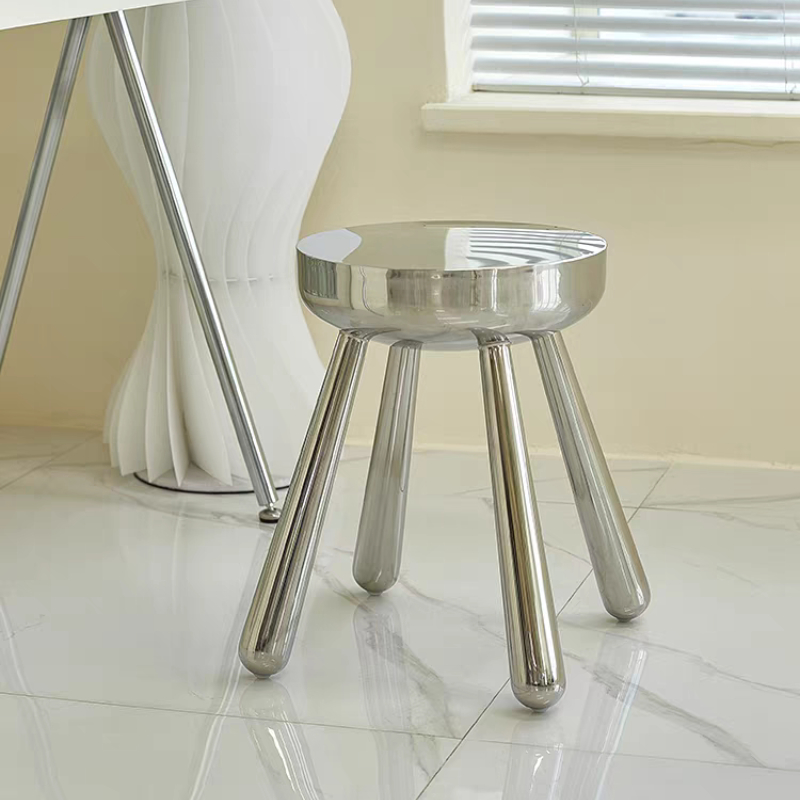 Home Bar Seating - Muebles nórdicos, taburete de acero inoxidable,