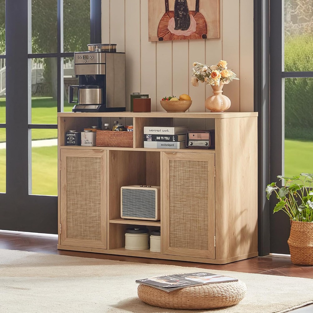 Home Bar And Cabinet - Mueble para Vino de Ratán con