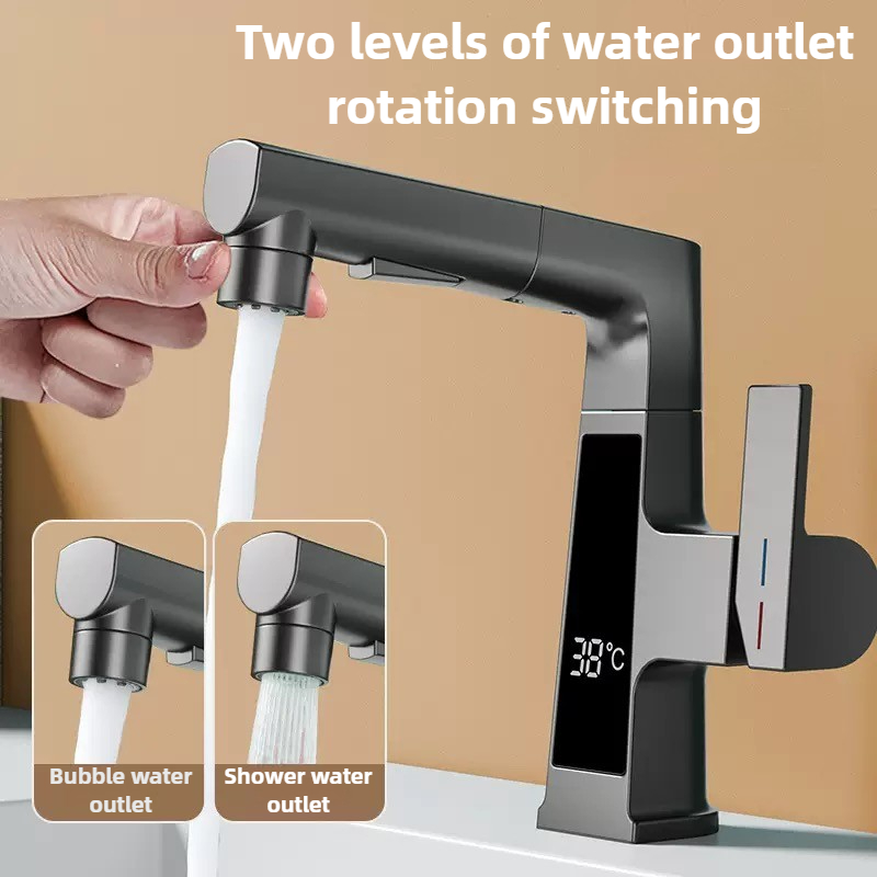 Home Bar Sink - Grifo de extracción con pantalla Digital,