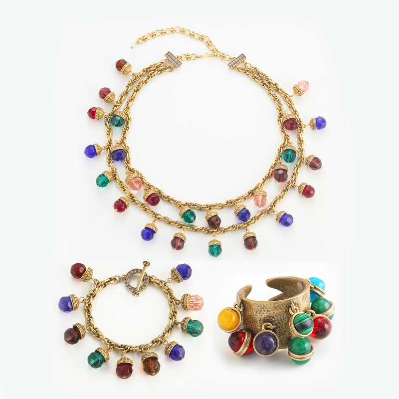 Highball Glass Set - Conjunto de Joyería Vintage con Bolas