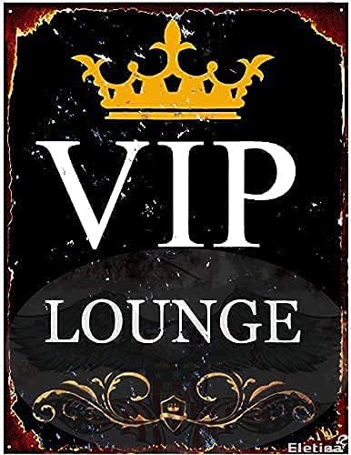 Home Bar Lounge - Letrero Metálico Decorativo VIP Lounge, Letrero