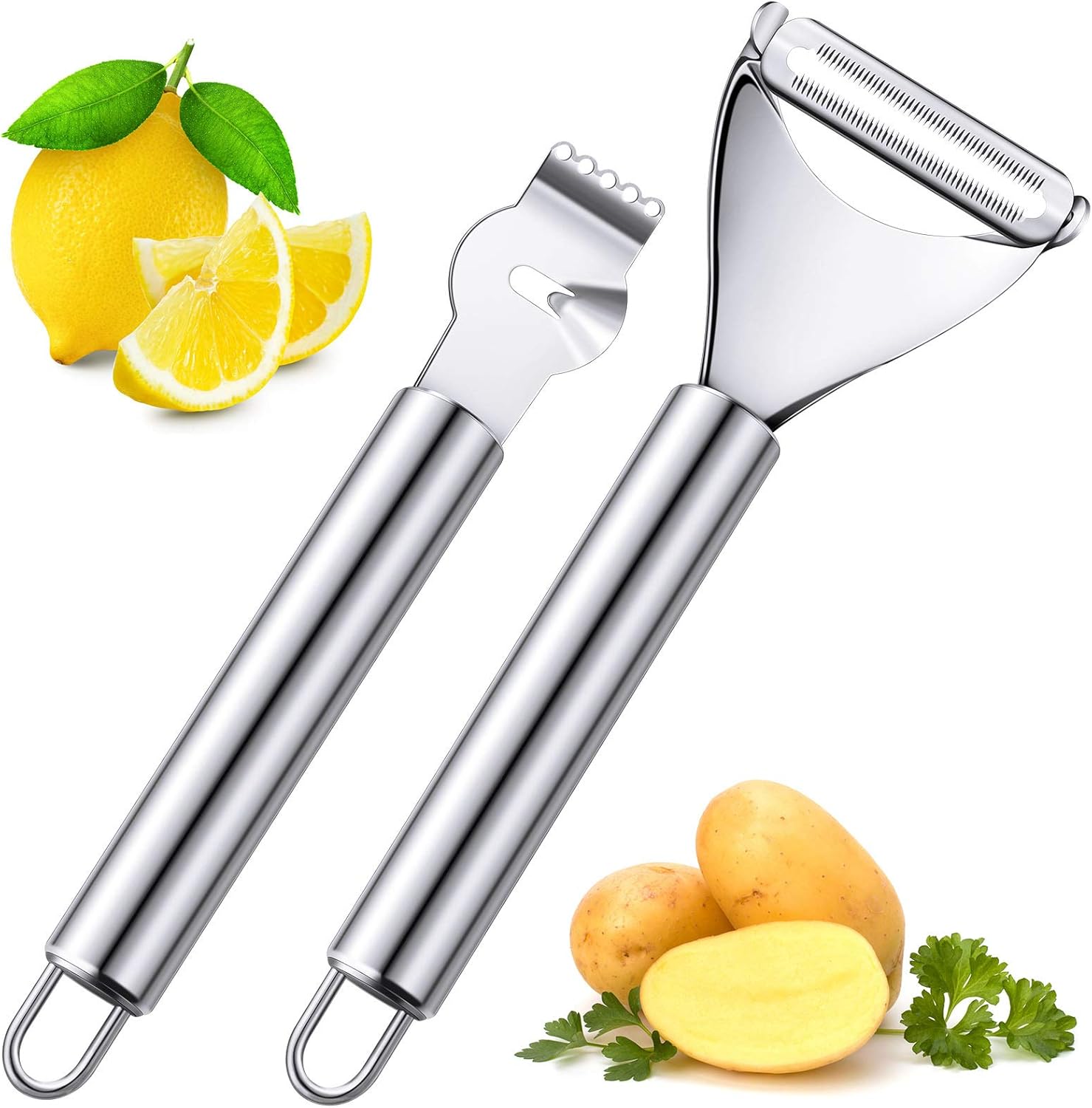 Peeler Channel Knife - 2 Piezas Pelador de Cítricos de