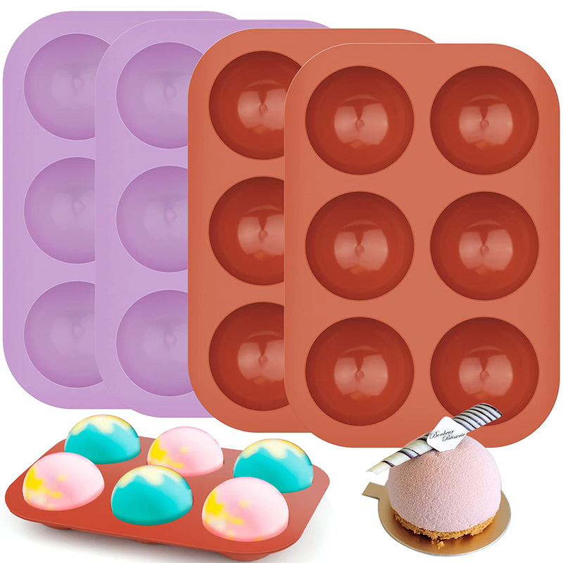 Ice Mold Sphere - 6 Cavidades Semicircle Silicone Molds Semi