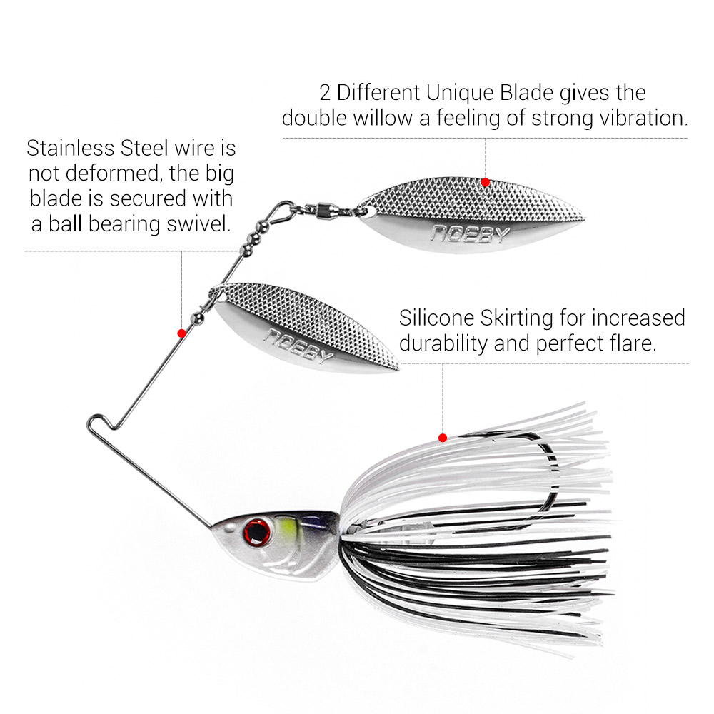 Noeby Spinnerbait 10,5g 14g 21 - Jigger Double Sided reseña y precio