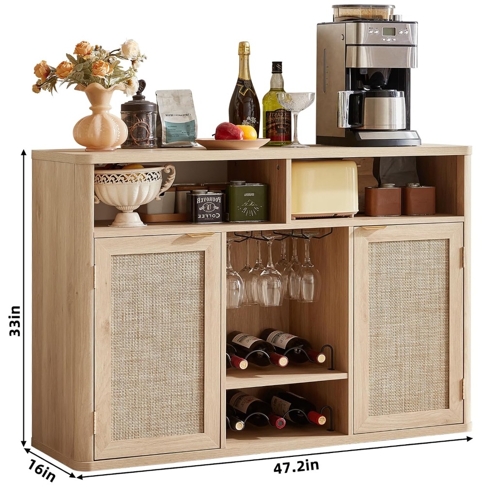 Mueble para Vino de Ratán con  - Home Bar And Cabinet reseña y precio