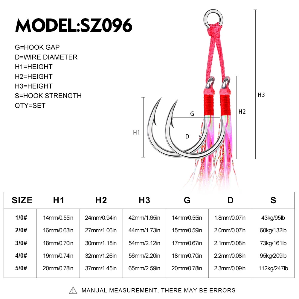 5 Pares de Anzuelos Dobles con - Jigger Double Sided reseña y precio