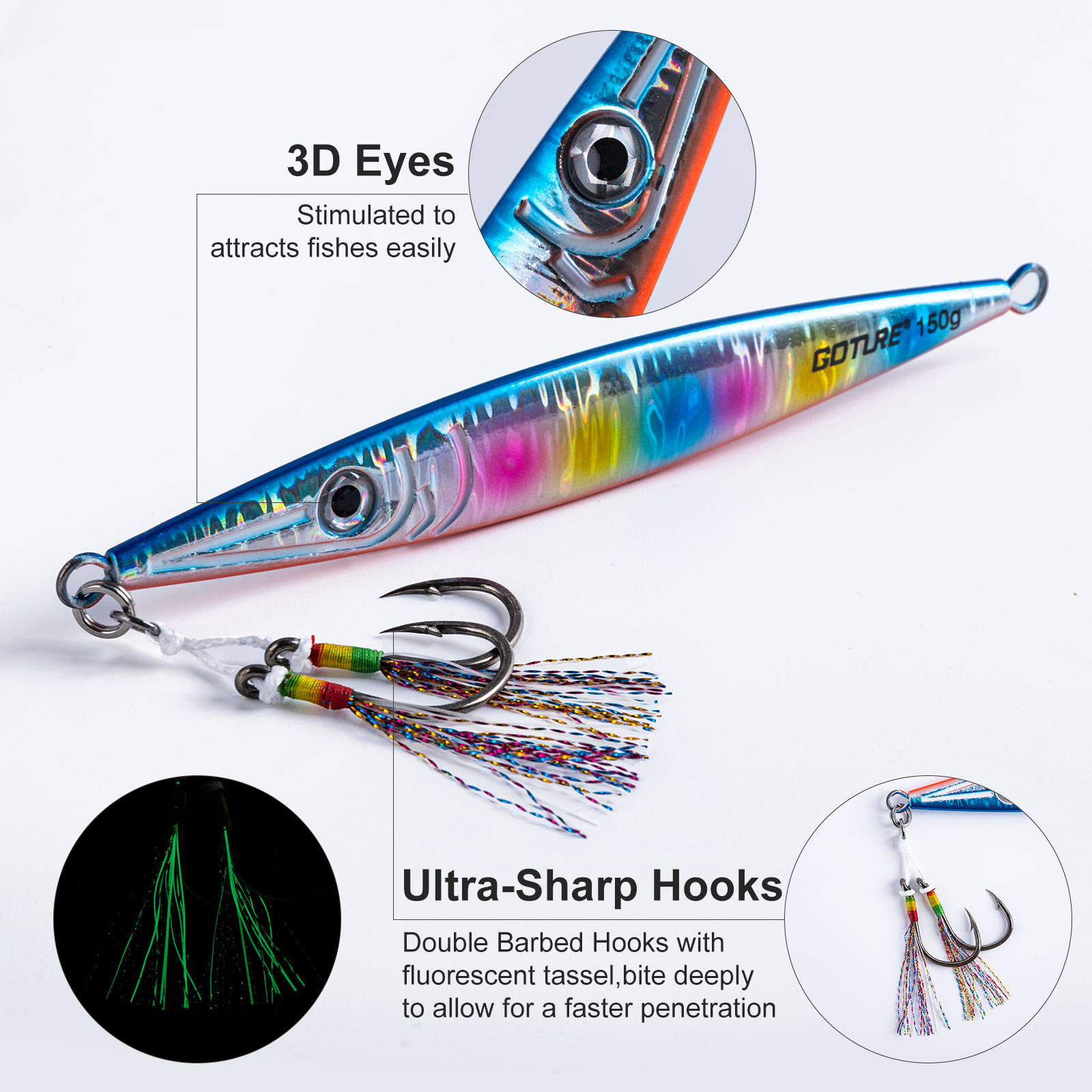 Goture-señuelo luminoso de hun - Jigger Double Sided reseña y precio