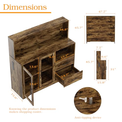 Mueble Bar para el Hogar con L - Home Bar And Cabinet reseña y precio