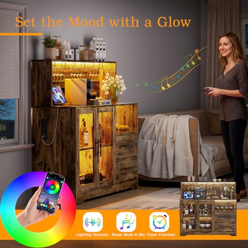 Mueble Bar para el Hogar con L - Home Bar And Cabinet reseña y precio