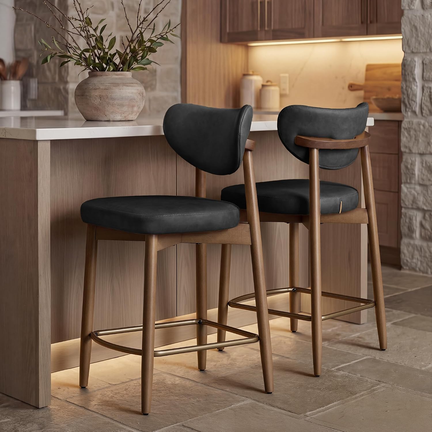 Juego de 2 taburetes de bar mo - Home Bar Seating reseña y precio