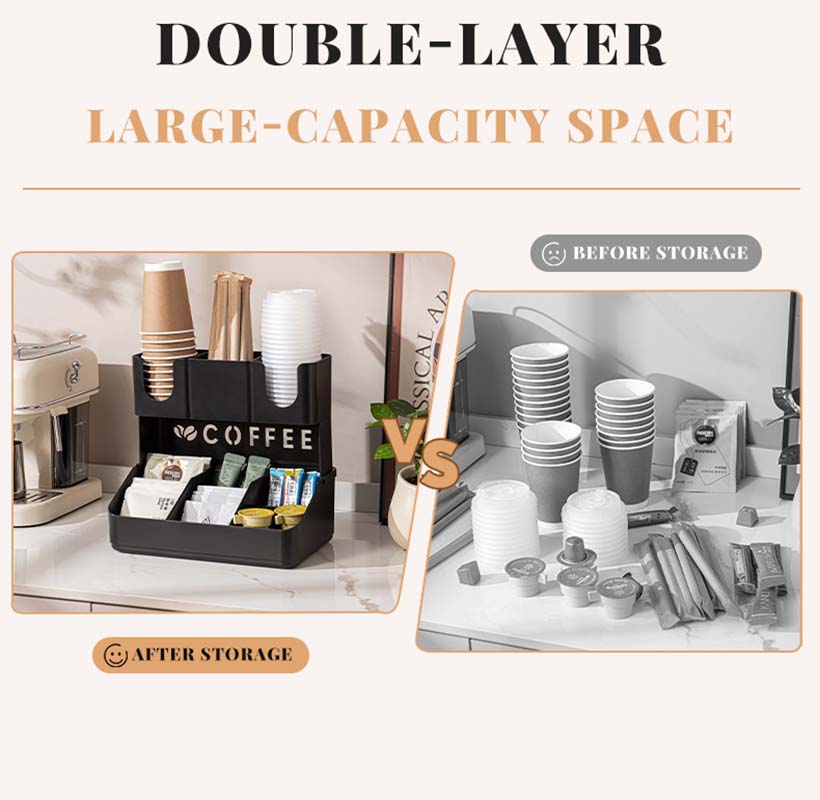 Organizador de café de 2 nivel - Home Bar Setup reseña y precio
