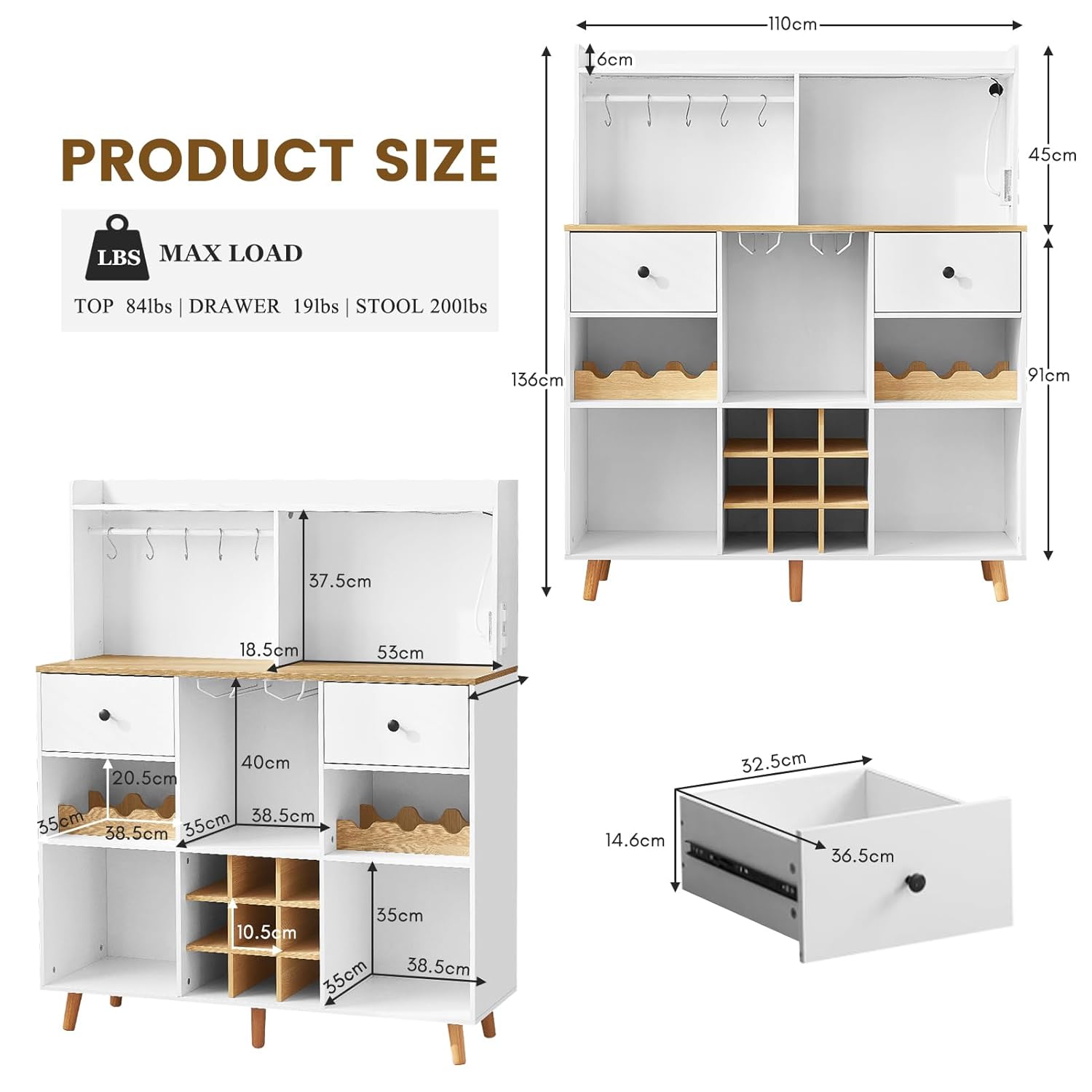 Mueble Bar para Vinos con Ench - Home Bar And Cabinet reseña y precio
